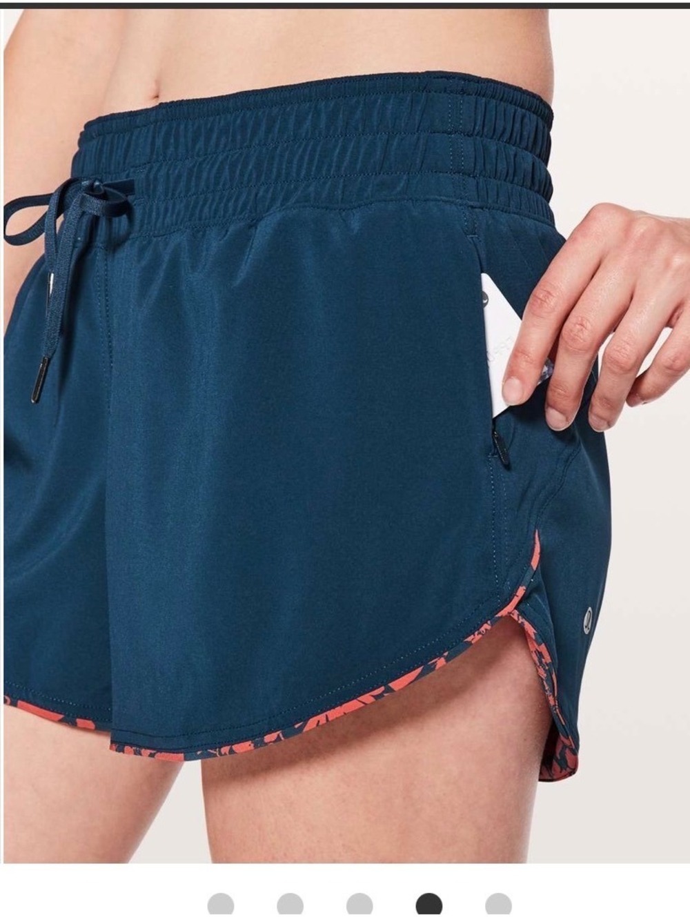 Lululemon Chose A Side Reversible Shorts 3" Onyx Blue Size 8 Women's